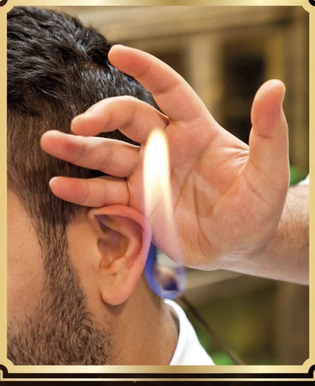 Traditional ear flaming