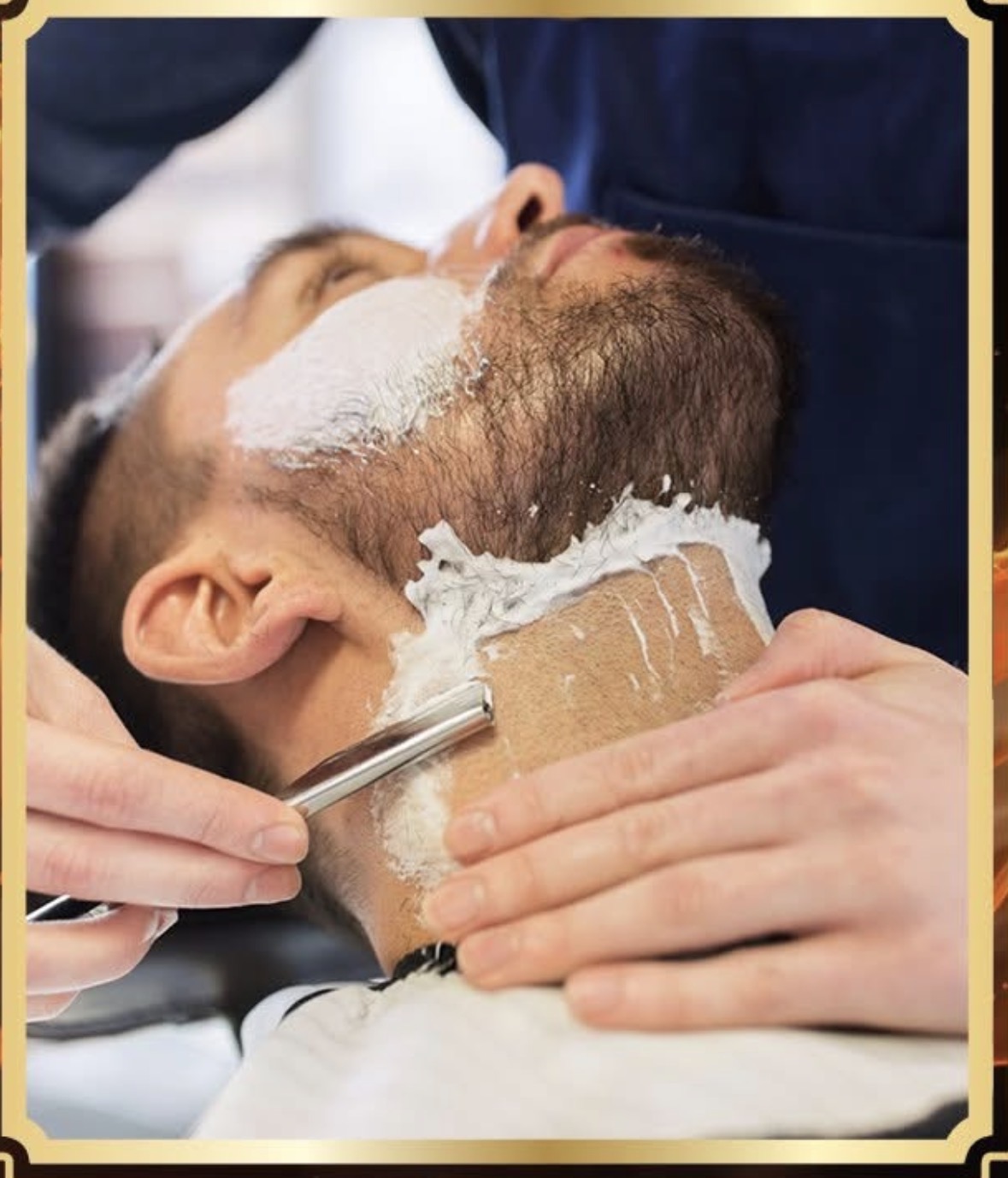 Hot towel traditional shave