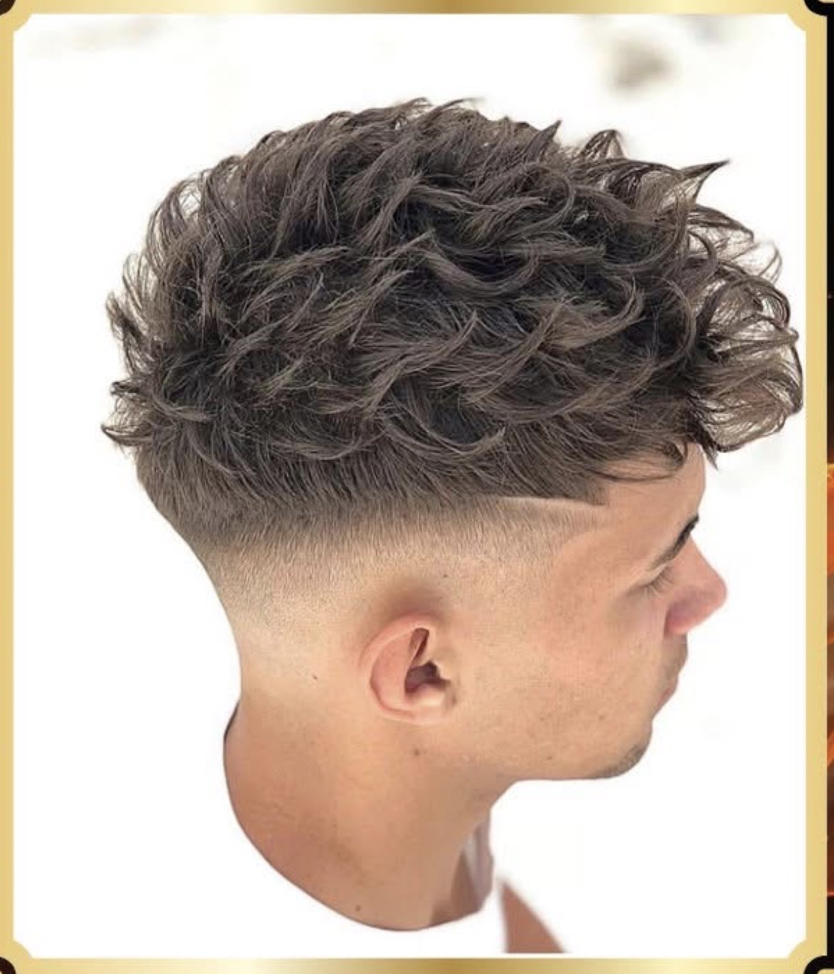 Textured fade haircut